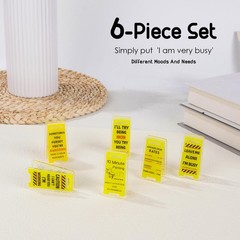 Funny Sticky Note Holder – 6 Pack Clips, (12 x 18) inches, Yellow