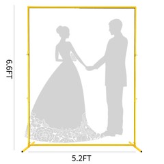 6.6×5.2FT Rectangle Backdrop Stand Arch Frame for Wedding Party Decoration