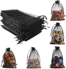 50PCS 4×6 inch Organza Gift Bags Drawstring Candy Mesh Favor Bags for Jewelry