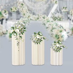 Foldable Honeycomb Cardboard Centerpiece Set 3pc With 30cm Acrylic Tops