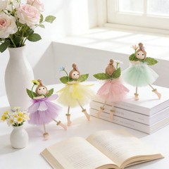 Easter Angel Ornament with Tulle Skirt for Walls Trees and Party Spaces