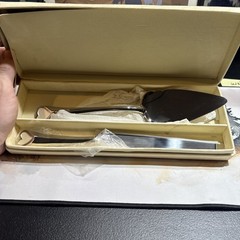 Cake Knife Server Set Lenox Wedding Promises 2-Piece Dessert Silverplated Heart