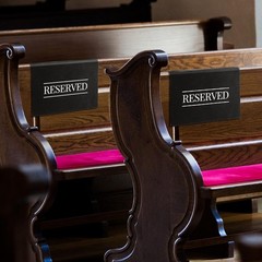 24 Reserved Pew Signs for Weddings, Banquets, and Church Events – Versatile
