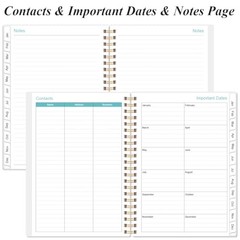 2026-2027 Monthly Planner – January 2026 – June 2027, Two 6.4″ x 8.5″ Pink