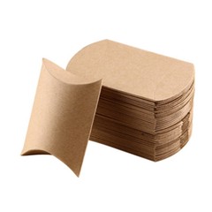 50/100Pcs Candy Box Kraft Paper Pillow Gift Boxes Wedding Party Favors Bags