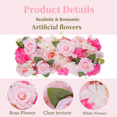 10 Pack Pink Wedding Arch Decorations – 20.47″ Floral Centerpieces
