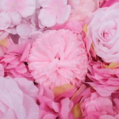 Artificial Flower Wall 6 Pieces Dark Pink Dahlia Peony Rose Wedding Party Decor