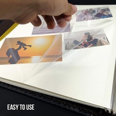 Photo Album Self Adhesive Pages, Large Self-Stick Page Picture Album Leather …