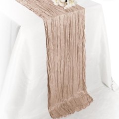 Light Khaki Cheesecloth Table Runner 10FT Boho Gauze Rustic 1 Pack Light khaki
