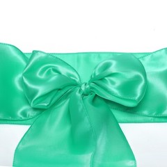 100 Mint Satin Chair Sashes Silky Sateen Chair Bows wedding party Venue décor