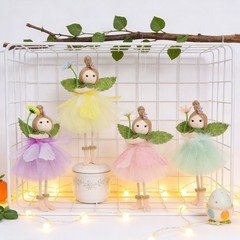 Easter Angel Ornament with Tulle Skirt for Walls Trees and Party Spaces