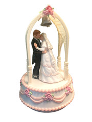 Enesco Vintage Musical Wedding Cake Topper Bride Groom Trellis «True Love» 6″