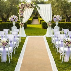 20 Ft x 36 in Aisle Runner for Wedding Ceremony,Natural Burlap Wedding Aisle …