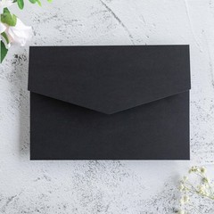 FEIYI 20 PCS Black Tri-fold Laser Cut Wedding 5.12 x 7.1 inches,