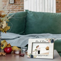 FONDCANYON Mr & Mrs Picture Frame, Wedding & 8 x 10 inches, Wood/natural