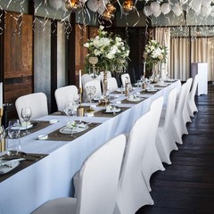Universal White Spandex Chair Covers 50PCS – Perfect for Weddings & Banquets