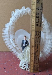 Vintage MCM Bride and Groom Wedding Anniversary Cake Topper