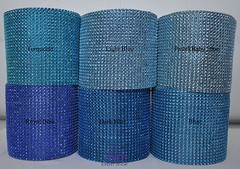 4.75″x 1 YD/3 YDS DIAMOND MESH WRAP ROLL CRYSTAL RHINESTONE SPARKLE BLING RIBBON