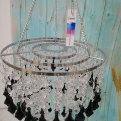 1PC D22CM Hanger Assembled H50CM Centerpiece Frame Pink Pointed Pendant Acrylic