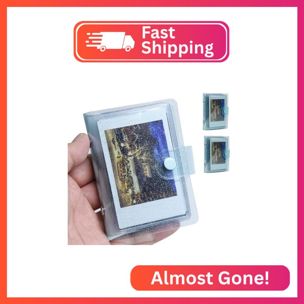 2Packs 36 Pockets 2×3 Small Photo Album for Fujifilm Instax Mini 12 11 9 8+ 8 7S