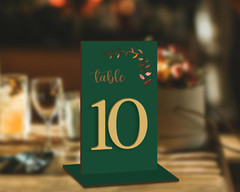 Personalised Engraving & 3D Raised Wooden MDF Wedding Table Number
