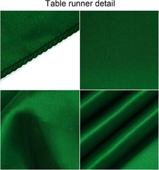 4x Green Satin 12″ x 108’Table Runner Bright Silk Smooth Wedding Banquet Party