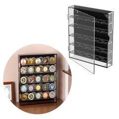Portable Clear Acrylic Coin Display Box Elegant Storage Rack for Living Room