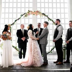 Weather Resistant Faux Floral Wedding Arch Sign Decor Ceremony Backdrop