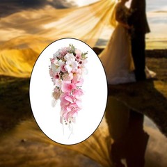 Waterfall Bridal Bouquet Floral Centerpiece for Festival Proposal Marriage