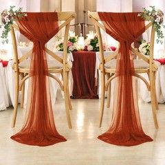 MDS® Pack of 10 Chiffon Chair Sashes Bows Wedding Events Supplies Decorations