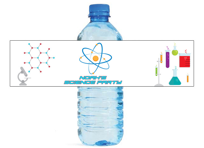 Science Theme Kids Birthday Party Special Occasion School Water Bottle Labels