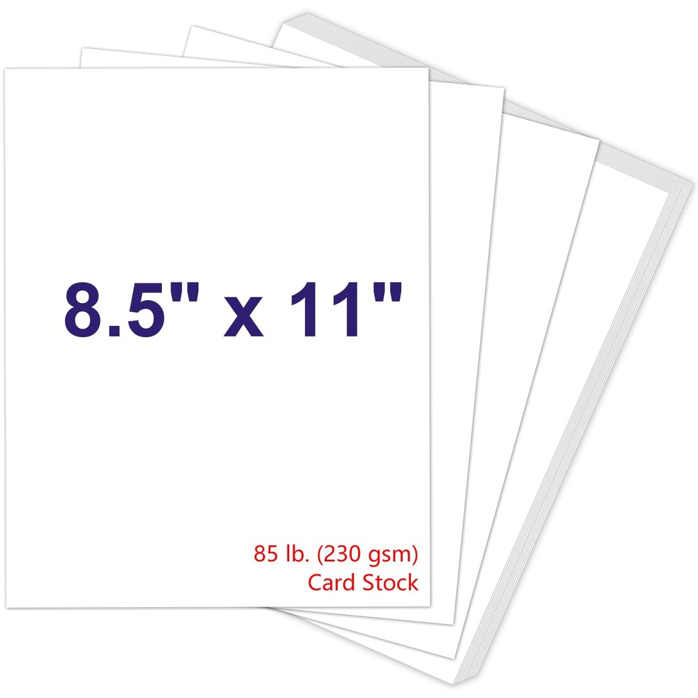 Joyberg 100P White Cardstock 8.5 x 11, 230gsm Cover 100P, white
