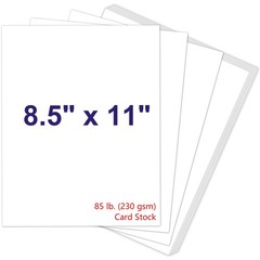 Joyberg 100P White Cardstock 8.5 x 11, 230gsm Cover 100P, white