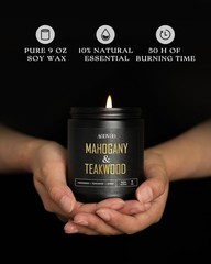 Aoovoo Scented Candles For Men – 4 Pack Candles For Home Scented 36Oz Soy Wax
