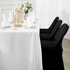 Spandex Chair Cover,12PCS,Chair Covers,Living Room Folding Chair 12Pack Black