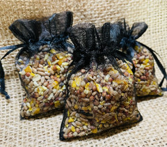 75 Black Birdseed Bags, Organic Wedding Toss , All Natural, Eco-friendly