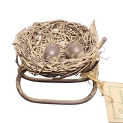 Bird Nest with Eggs Napkin Rings (5) Farmhouse Rustic Easter Wedding Table Decor