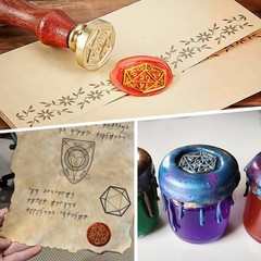 DND Wax Seal Stamp, Fantasy D20 Dice Wax Seal Kit, Ideal Gifts for Dungeons a…