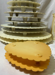 Vintage Wilton Cake Separator Plates, Pillars, accessories Lot of 44 pieces