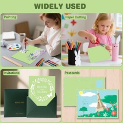 Cardstock 8.5 X 11, 40 Sheets Light Green Card Stock, 75lb/ 200gsm Pale Green…