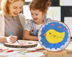 Large Wood Slices 8 Pcs 12-14 Inches Wood Rounds Natural Wood Slices for Cent…