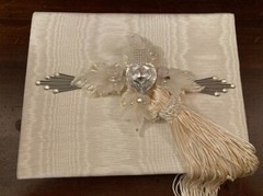 Vtg 4- Piece Designer Wedding Keepsake Set w/Swarovski Crystal by Andre Van Pier