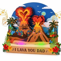Musical Father’s Day Card – I Lava You 3D Pop Up Fathers Day Card with Lights…