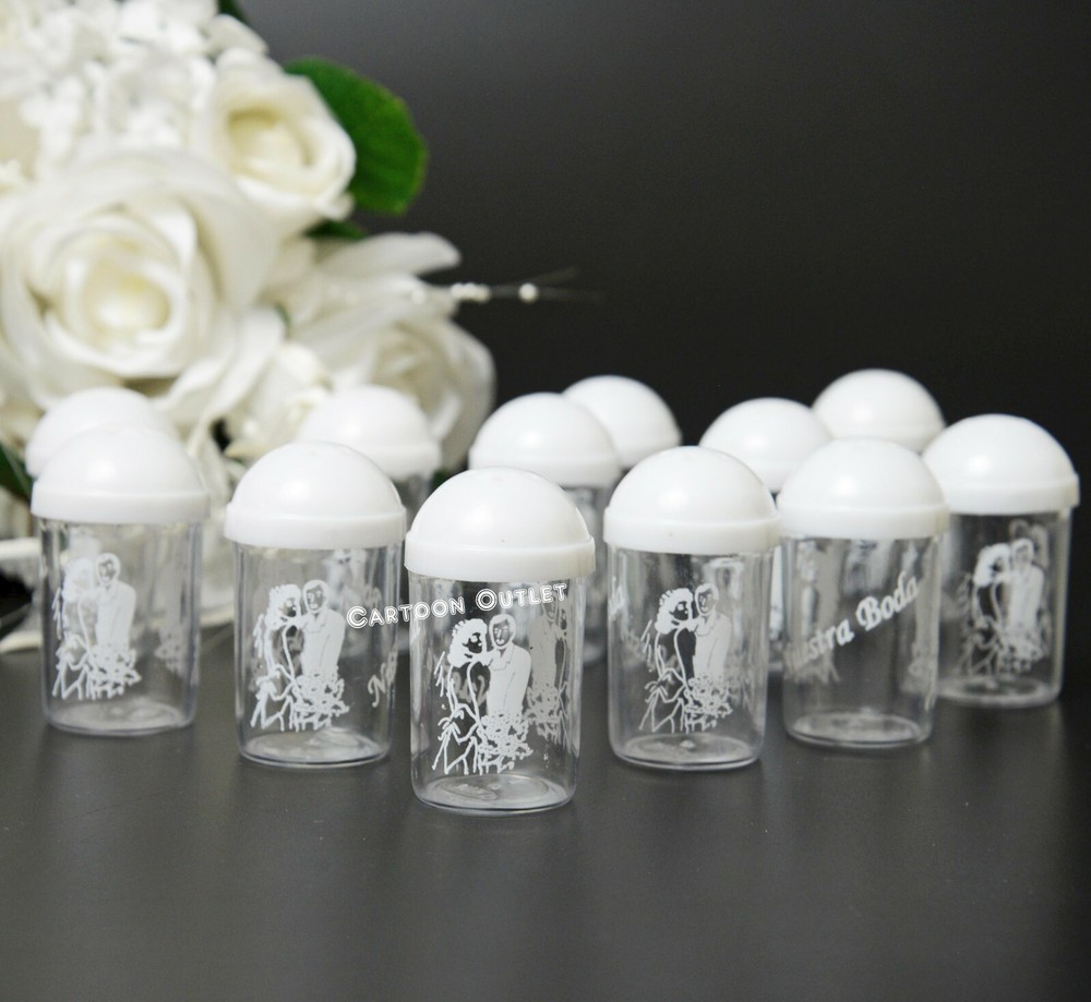 12 MINI SALT & PEPPER SHAKERS WEDDING Party FAVORS WHITE Recuerdos De Boda