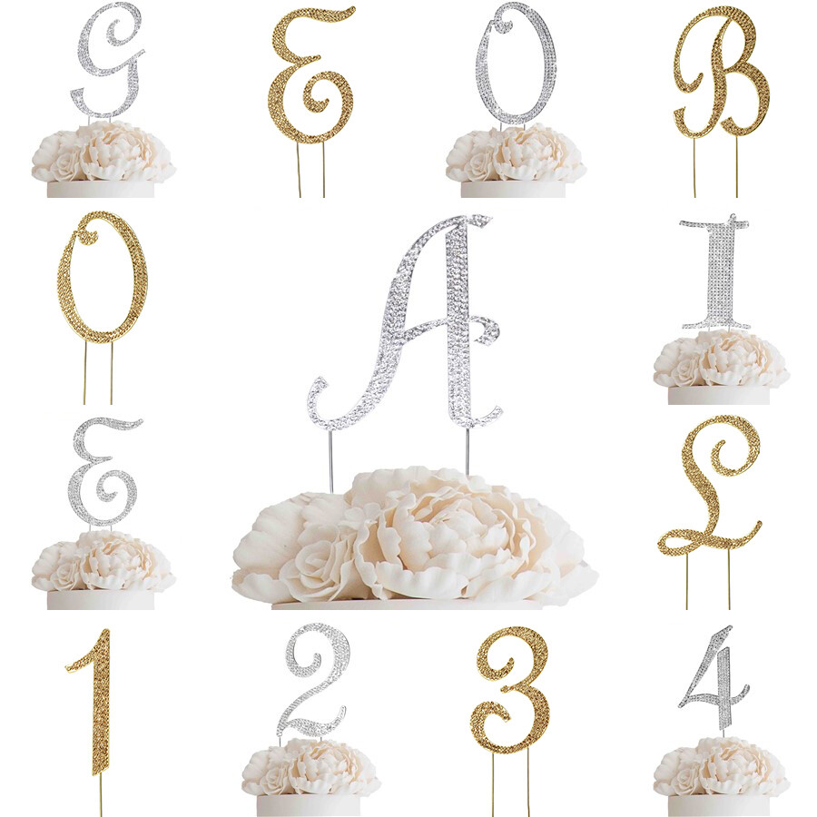 4.5″ tall Rhinestone CAKE TOPPER Wedding Party Decorations Supplies on SALE