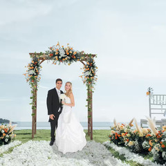 79 In. X 61 In. Wooden Garden Arbor, Wedding Arch, Arch Backdrop Stand for Cerem