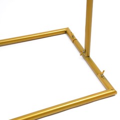 Gold Square Metal Arch Rack Backdrop For Weddings Graduation Party Venue Decor