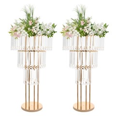 3-Tier Flower Stand for Wedding, Crystal Flower Stand, Weddings Decoration Stand