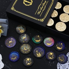 SWANGSA Magic Space Wax Seal Stamp Gift Box Set, Vintage 6 Sealing Stamp Head…