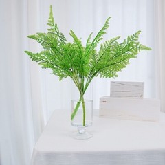 2 Green 19″ ARTIFICIAL Asparagus Fern LEAVES Faux Greenery Stems Party Supplies